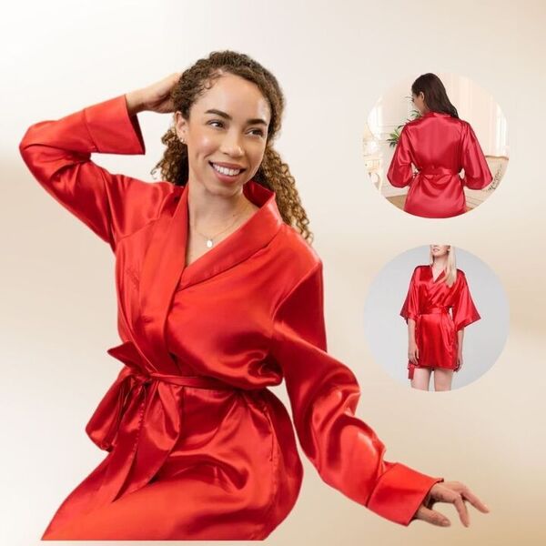 Žensko seksi svilnato nočno ogrinjalo | RUBYSILK