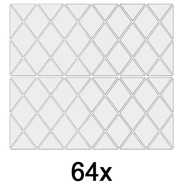 2x Zrcalne stenske nalepke (32 kosov) | WALLGEM