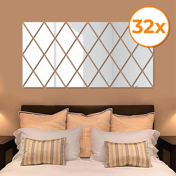 Zrcalne stenske nalepke (32 kosov) | WALLGEM